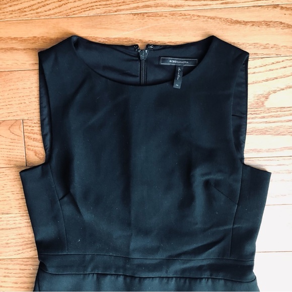 BCBGMAXAZRIA Color Block Sleeveless Black White Sheath Dress Women’s Size 8 - Picture 3 of 10